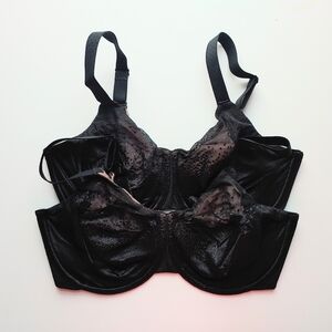 Wacoal Back Appeal® Smoothing Unlined Underwire Bras in Black, 34H